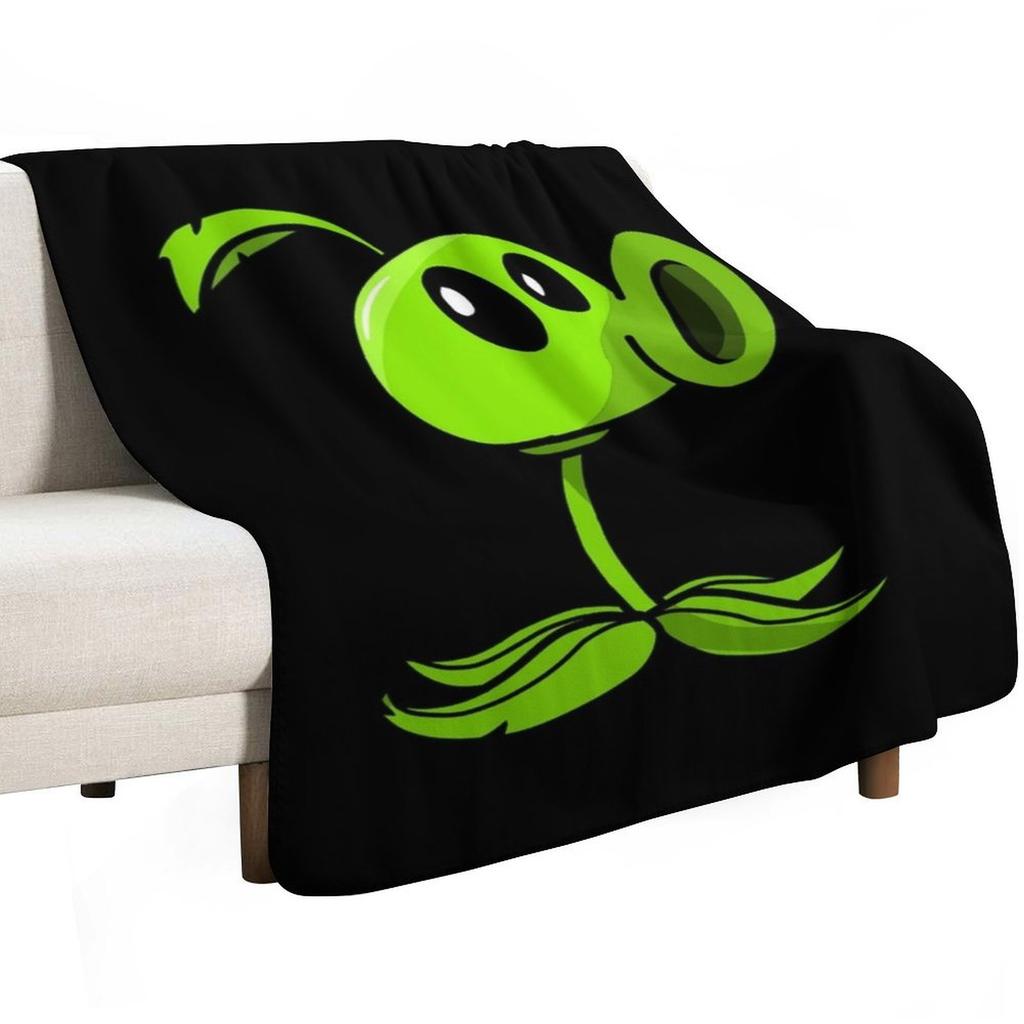 Peashooter PVZ Throw Blanket Summer Cool Breathable Blanket for Sleeping