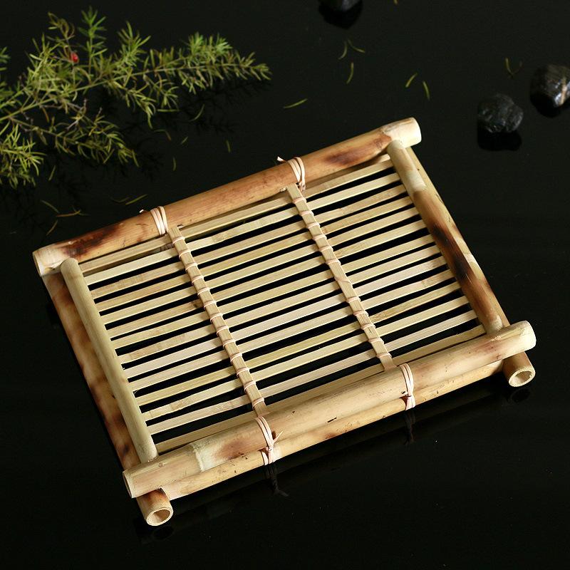 Japanese Cuisine Plate Sushi Bamboo Woven Tray Rectangular Tea Plate Fruit Plate Meal Plate Basket Vegetable Basket
