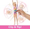 Barbie Career Playset Gymnastics Set Blonde Gymnastics Fashion Doll C Clip for Flip Action Balance Beam Warm Up Suit Accessories &