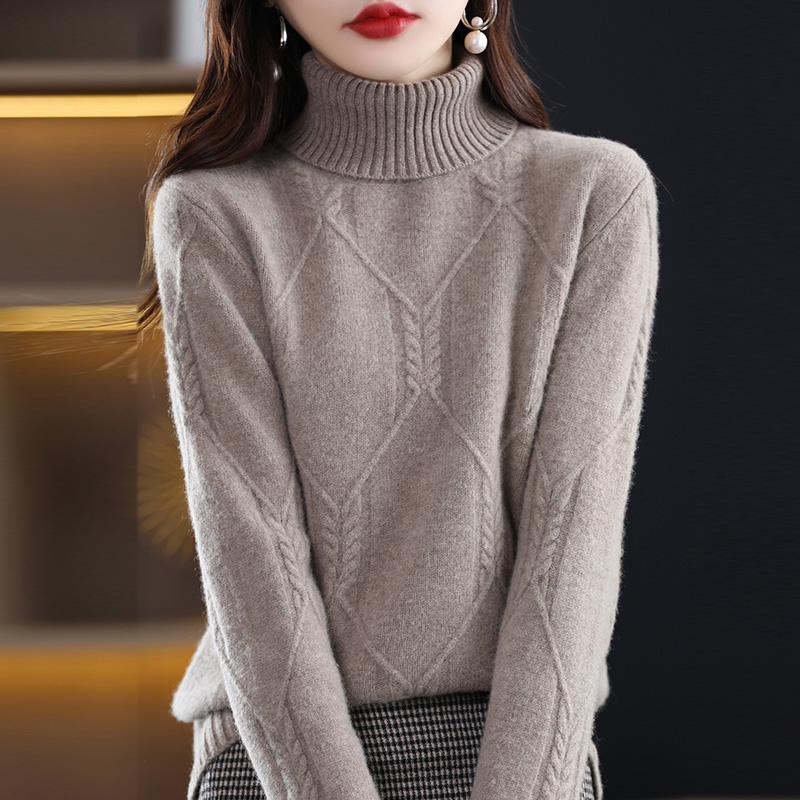 Женский кашемировый свитер Qinghe кашемир 30% кашемир 70% шерсть осенне-зимний кашемировый толстый пуловер мягкий и теплый