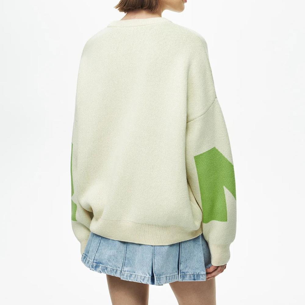 IHUASU Женские модные повседневные однотонные свободные свитера с круглым вырезом и осенне-зимним принтом с длинными рукавами