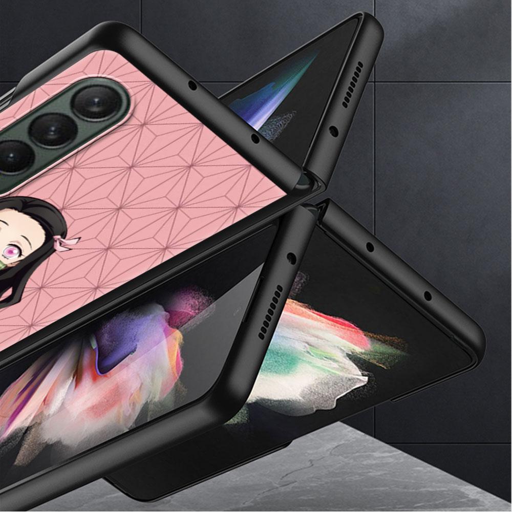 Жесткий чехол для телефона Demon Slayer Cartoon из ПК для Samsung Galaxy ZFold3 Z Fold4 5G ZFold4 Z Fold3 Z Fold 4 Z Fold Print Bag