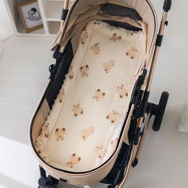 Soft Comfortable Baby Stroller Pad Newborn Thick Bean Fleece Cotton Cushion Wholesale Ready Stock