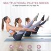 Женские носки для йоги спортивные противоскользящие силиконовые для фитнеса профессиональные тренировочные для бега пилатеса защищающие пятку укороченные носки хлопок