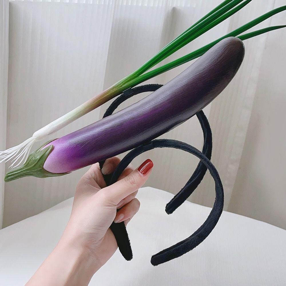 Морковная повязка на голову, овощной обруч для волос, мультяшные забавные резинки для волос, новые фруктовые повязки на голову