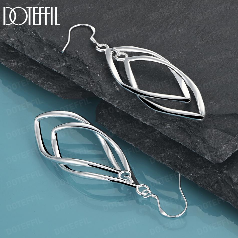 Подвеска на свадьбу из стерлингового серебра 925 пробы, перфорированные серьги, модные свадебные украшения