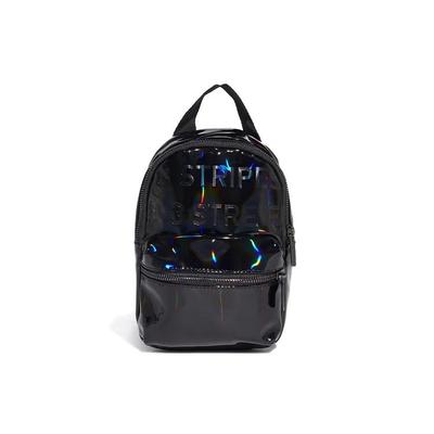 Polyurethane Backpack Women's Black (Unisex) Backpacks GD1659