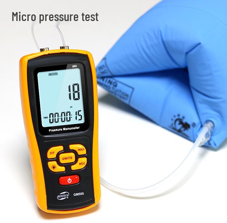 Цифровой дифференциальный манометр и вакуумметр BENETECH для газа и ветра