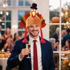 Thanksgiving Turkey Hat for Men Women Long Leg Plush Turkey