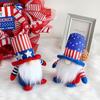 Independence Day Striped Five-Star Faceless Doll Ornament, Cute Dwarf Old Man Doll Gift