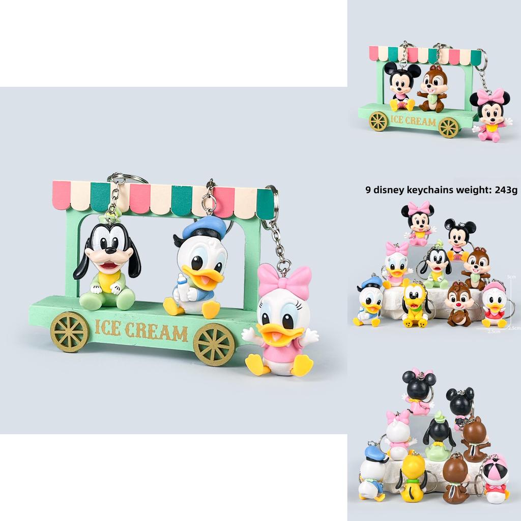 Mickey Mouse Pvc Keychain Collectible With Cartoon Characters For Fans And Kids
