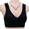 Soft Cotton Front Buckle Underwear Women's Smooth Surface Without Steel Ring Wide Shoulder Strap Vest New Large Size Bra