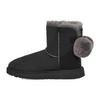 Short Snow Boots With Bow Women Boots Black 1132018-BLK