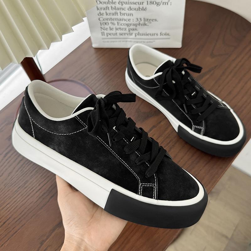 Мода 2025 Новое поступление Мужские Женские Парные Замшевые Кроссовки Повседневная обувь 36-44 Ретро Дышащие Нескользящие для Ежедневной Ходьбы