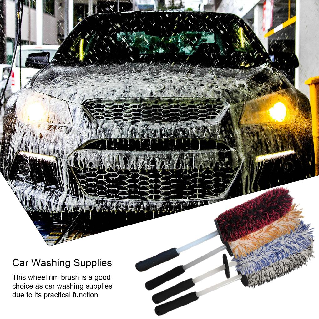 Супер щетка для мойки автомобиля, щетка для колес премиум-класса из микрофибры, нескользящая ручка, легко чистится, диски, спицы, корпус колеса, автомобильные аксессуары