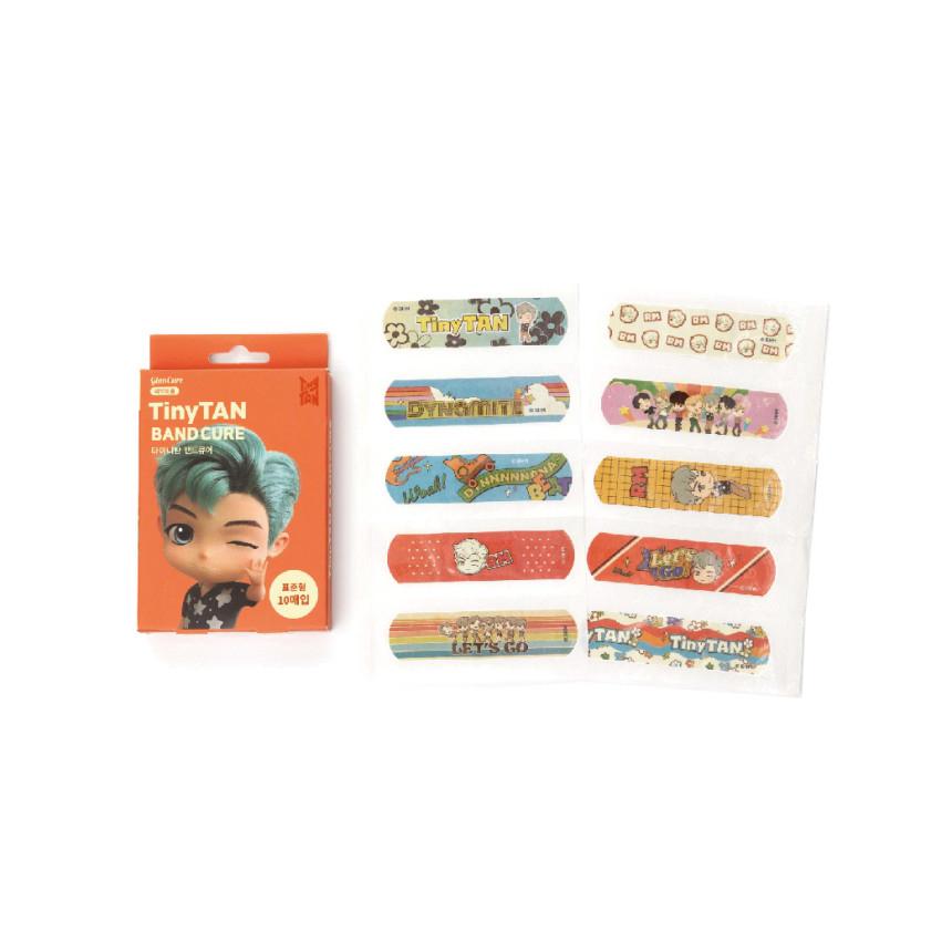 BTS (Бантан Бойз) Одноразовый бинт TinyTAN Dynamite, полный набор из 7 человек, 7 коробок(70ea), Официальный, Оригинальный, Аутентичный, K-POP, кумир