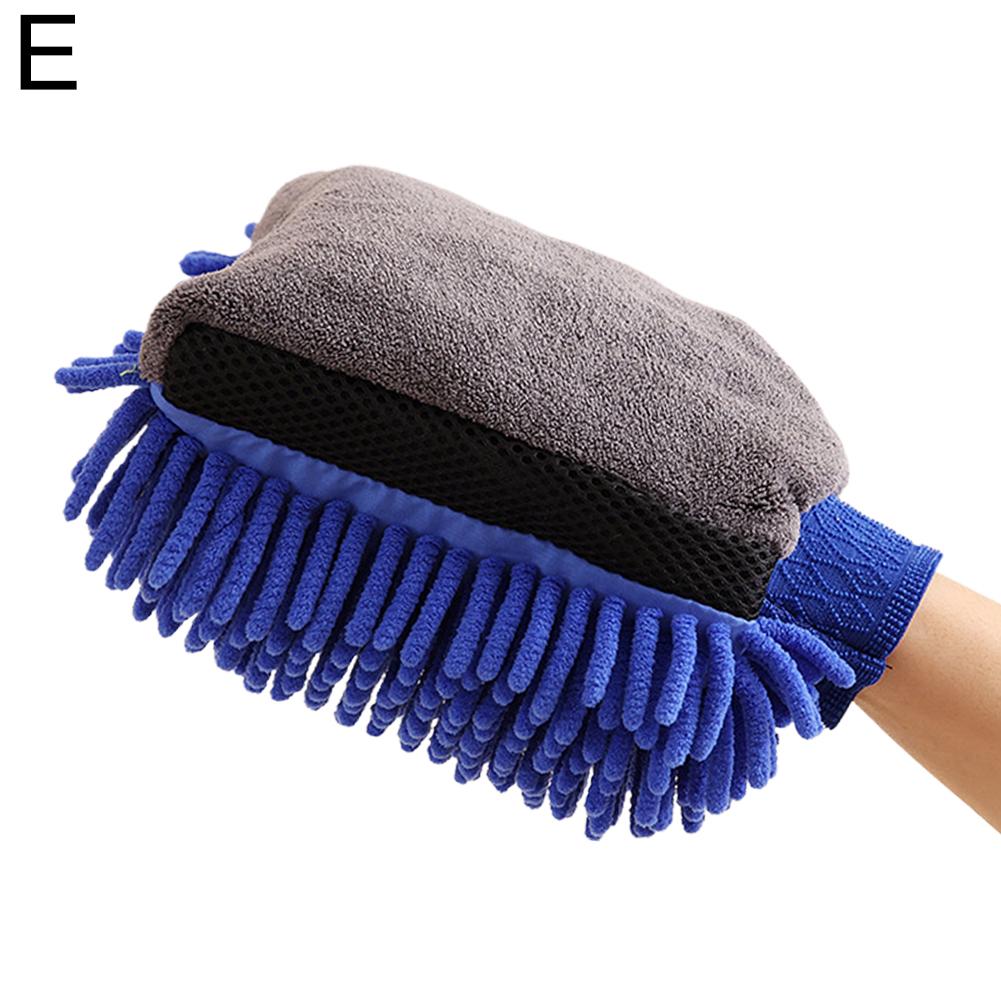 Перчатки для мытья автомобиля из микрофибры, синельные водонепроницаемые рукавицы, мягкая сетчатая задняя часть, двусторонние перчатки, рукавицы, восковая щетка для детализации, инструмент для чистки автомобиля
