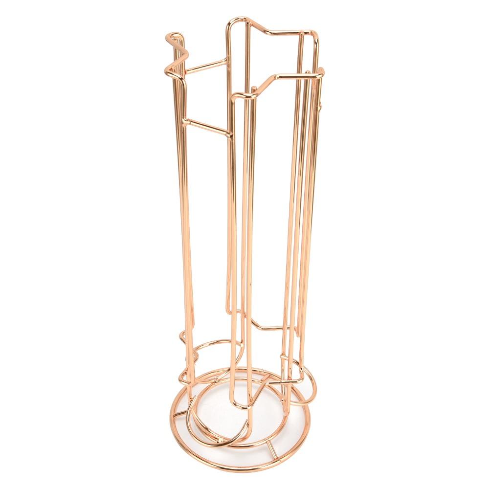 Gold Finish Coffee Capsule Holder Iron Wire Construction Coffee Capsule Stand Countertop Storage