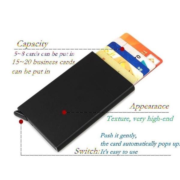 New Men Women Credit Id Card Holder Metal Card Case Travel Card Wallet Case