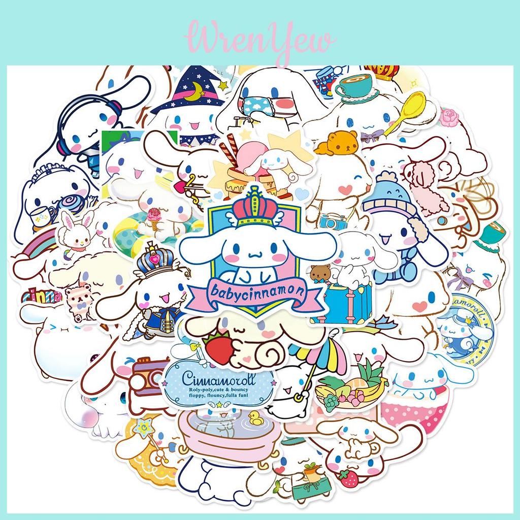 50pcs Cinnamoroll Stickers Waterproof Reusable Decor Laptop Graffiti Diy Gift