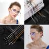 Non-slip Reading Glasses Metal Glasses Chain Glasses Necklace Eyeglass Lanyard Eye Wear Accessories