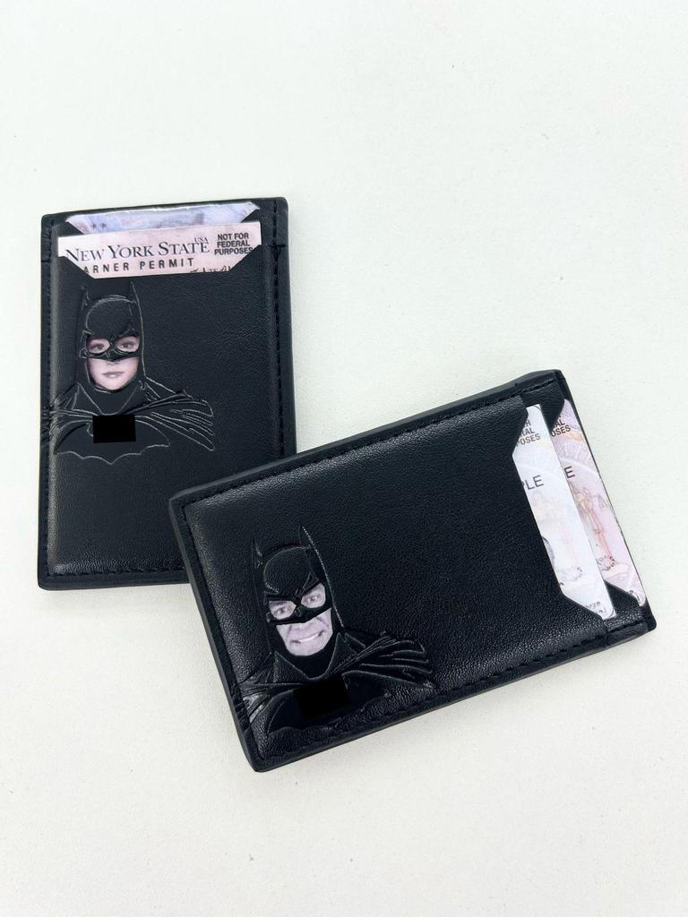 Men's Batman Hero Squad Card Holder & Wallet - Multi-Card Slot, Hollow Design, Short Style
