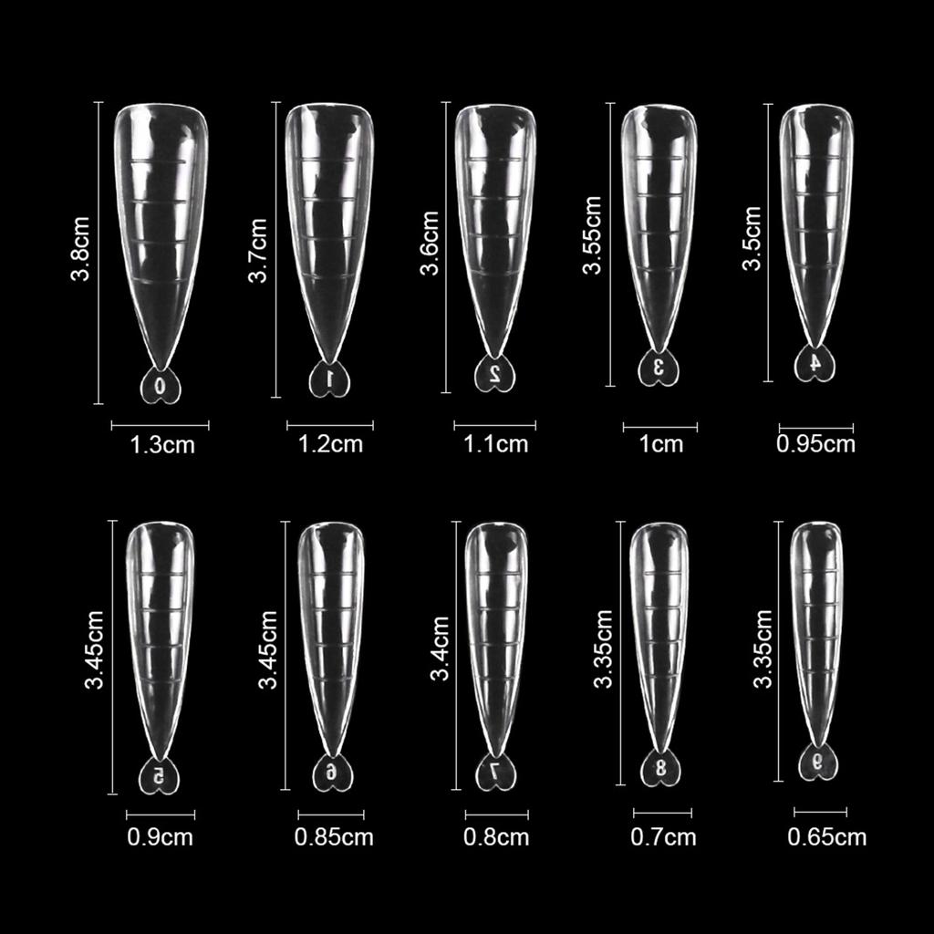 100 шт. кончики ногтей со шкалой + зажим для ногтей для наращивания ногтей в домашнем салоне, маникюре