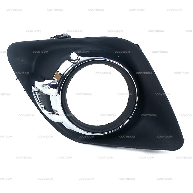 Car Front Bumper Fog Light Grille For Mitsubishi ASX 2010 2011 2012 Protective Cover Fog Lamp Foglight Frame Hood Car Accessorie