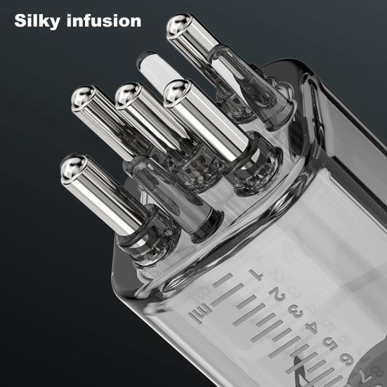 8ML Hair Oil Applicator with Precise Scale Scalp Massage Applicator Comb Clear Portable Hair Serum Oiling Dispenser Brush Hair Root Application Comb