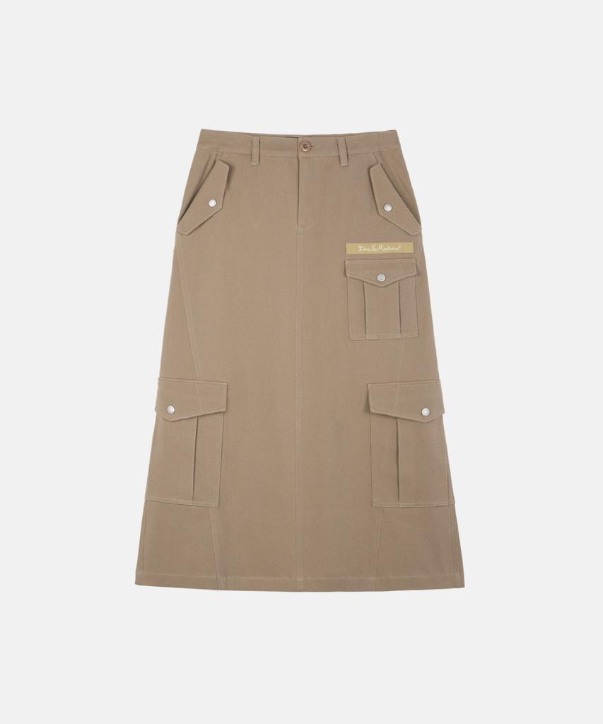 DEUSEUEGSEUMAKINA W. Maxi Cargo Skirt_Beige