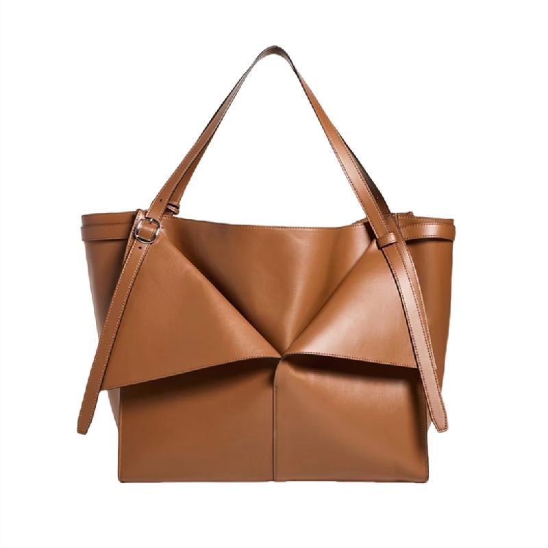 Элегантная кожаная сумка для женщин, большая вместительная рабочая сумка, повседневная винтажная сумка