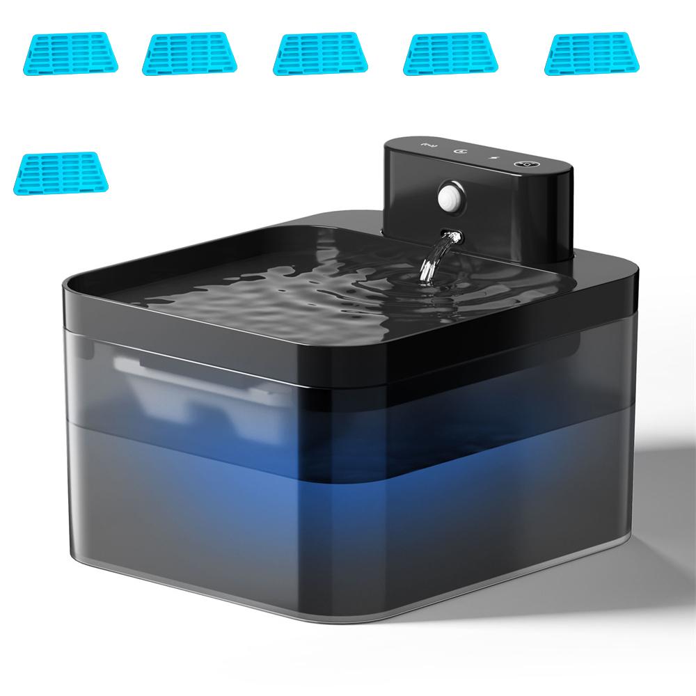 2.2L 5V беспроводной зарядный фонтан для кошек, управляемый автоматическим питомцем, питьевой водой с датчиком движения, миска для собак и кошек