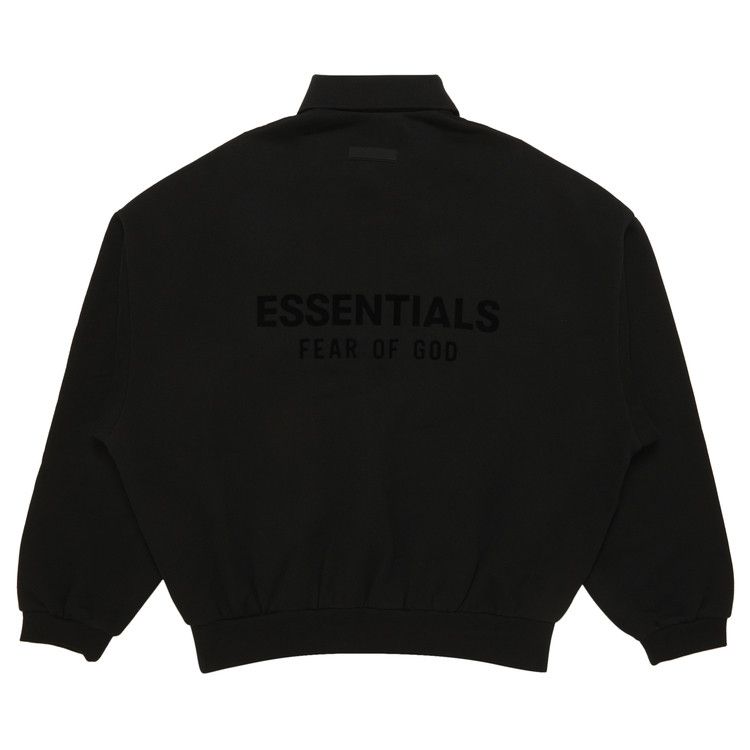 Men's Fear of God Essentials Long-Sleeve Polo 'Jet Black'