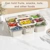 Snack Box Container with Multiple Compartments BPA Free Transparent Lid Design Refrigerator Organizer Food Storage Box