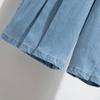 Women's Spring Thin Jeans Skirt Tencel 6/7 Wide-leg Skirt Pants