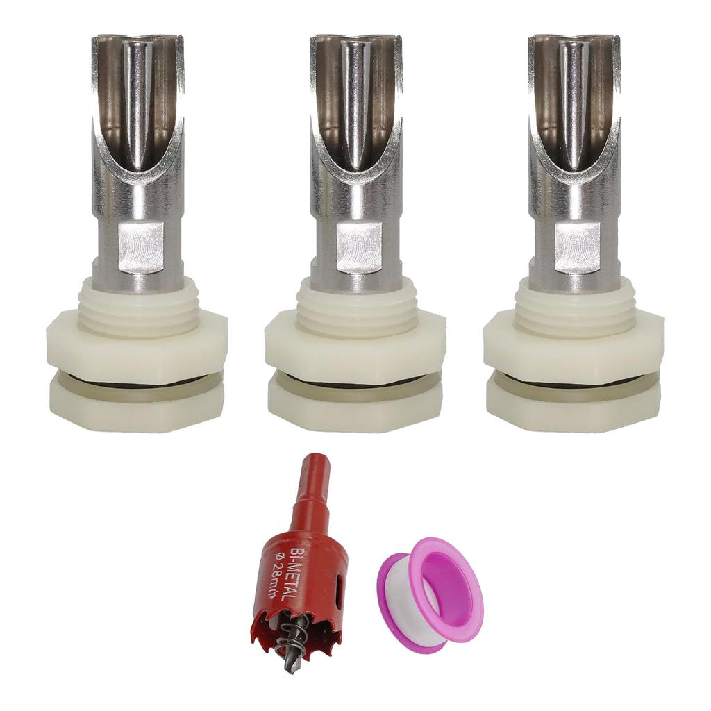 Набор из 5 автоматических поилок-сосков для свиней, прочная поилка из нержавеющей стали, кормушка для свиней и коз с соединителями