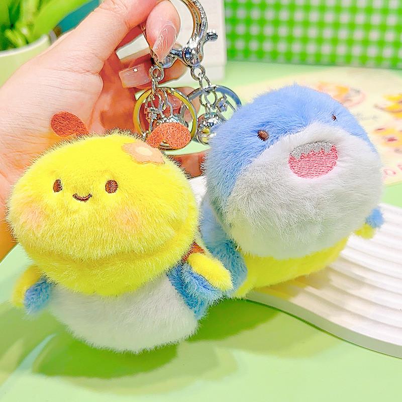 Keychain Colorful Plush With Bee Transforming Into Shark And Turtle Ideal For Kids Adults And