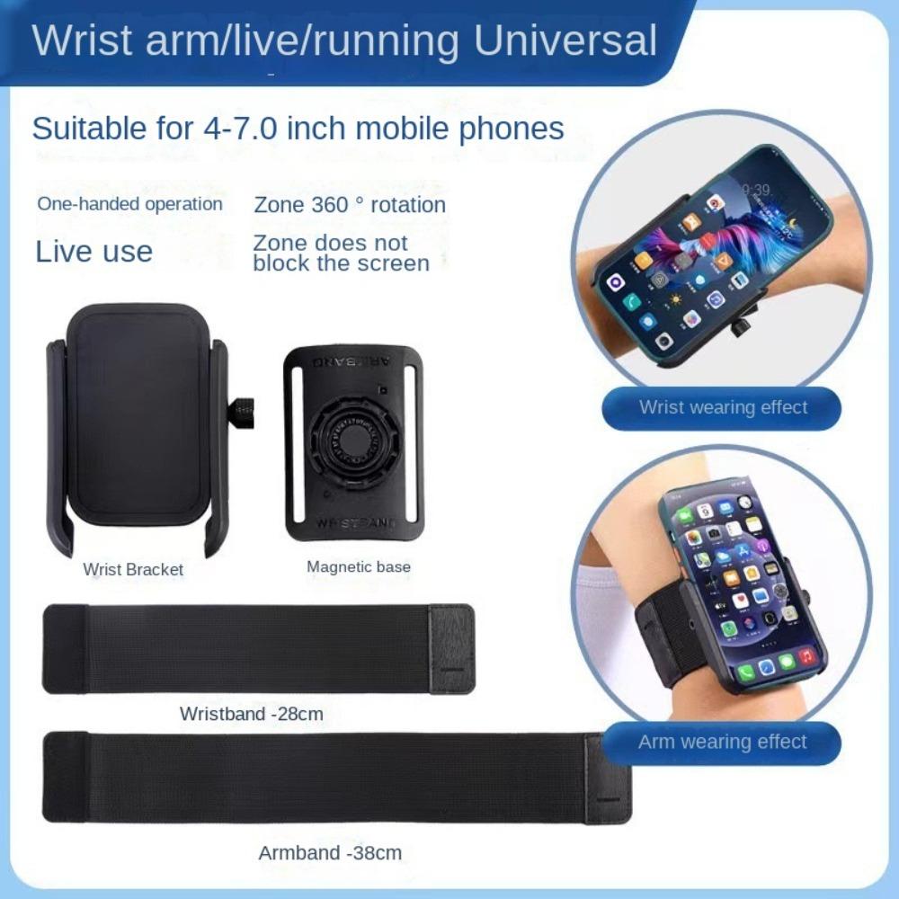 360 Rotatable Outdoor Sports Cell Phone Holder Universal Size Workout Wrist Phone Holder Fitness