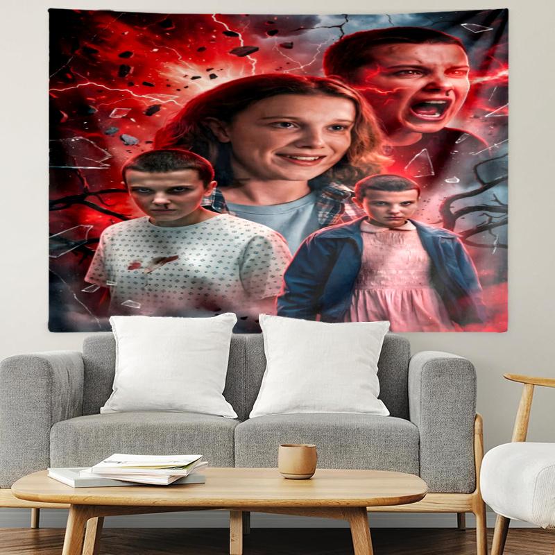 stranger things eleven Tapestry, Wall Hanging Tapestry, Pattern Tapestry for Dorm Bedroom Living Room Wall Art Photography Backdrop