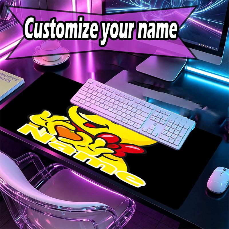 Custom Name Personalized Bamse Pattern Mousepad, Laptop PC Desk Mat, Decorative Desk Mat for Home Keyboard Pad Gift