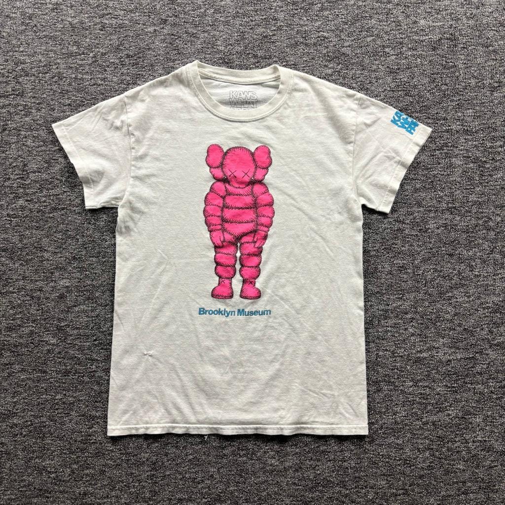 KAWS What Party Brooklyn Museum Streetwear Graphic White T-Shirt Unisex Small Unisex T-Shirt