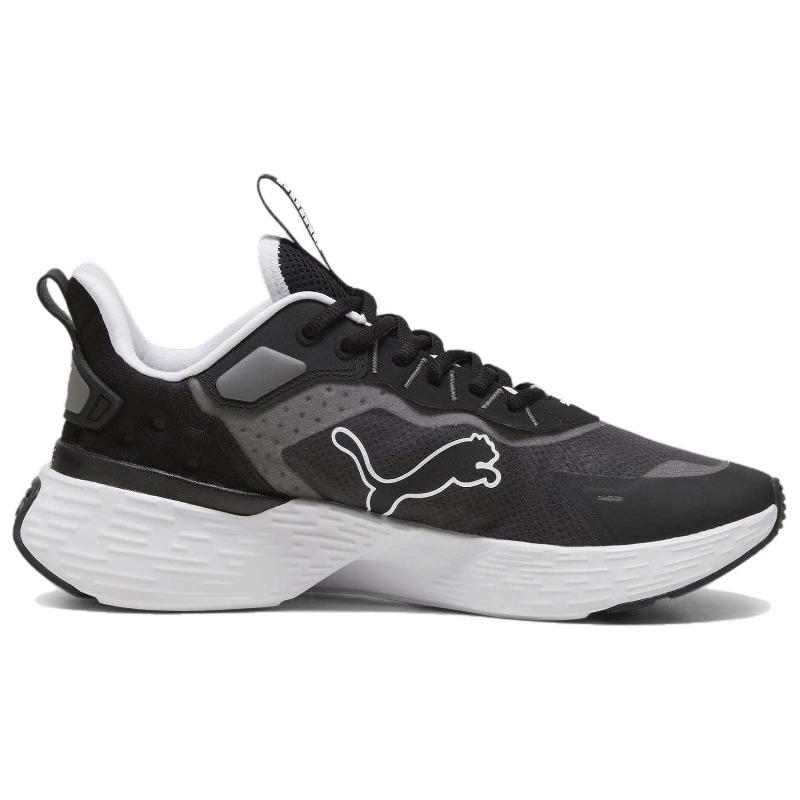 Puma Кроссовки для бега Softride Унисекс Черно-серые Средняя высота Спортивные Нескользящие Износостойкие 379443-01