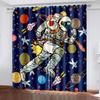 Luxury Modern Window Curtains Space Astronaut Cartoon Bedroom Living Room Dining Room Decoration Thin Beautiful Curtains
