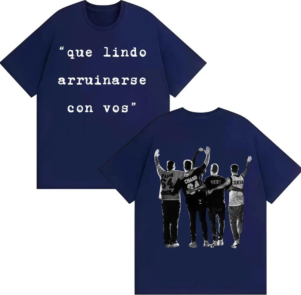 2026 Tan Bionica _que Lindo Arruinarse Con Vos_ Print T-shirt Men Women Clothes Fashion Gothic T Shirts Cotton T Shirt