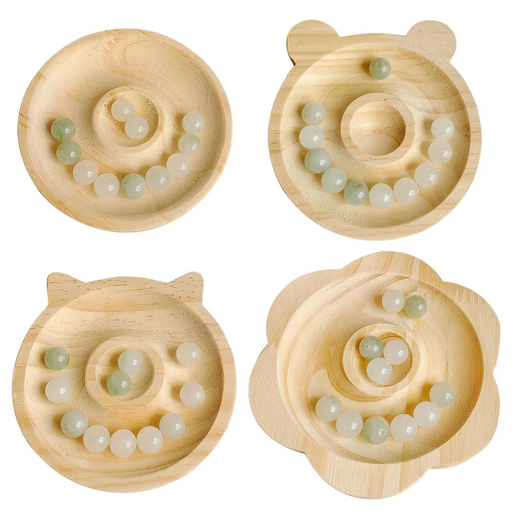 Доска из натурального дерева Инструменты для измерения ювелирных изделий DIY Органайзер для браслетов и ожерелий ручной работы Поддон для бисера Поддон для дизайна ювелирных изделий