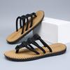 Woven Slippers Men's Trendy Summer Outer Wear Non-slip Personalized Flip-flops Foot Cold Slippers Beach Shoes Men's Sandals