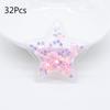 32Pcs 36mm Patches Glitter Star Transparent Plastic Filling Sequin Appliques for DIY Headwear Hair Clips Bow Decor Accessory