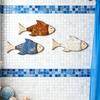 3Pcs/Set Wooden Fish Wall Decor Coastal Wall Art Fish Rustic Fish Wall Art Decoration for Bathroom Bedroom Ocean-Themed Room Lake House
