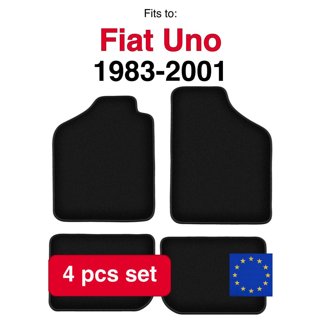 Basic Velour Car Floor Mats For Fiat Uno Hatchback (1983-2001)