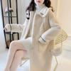 Plush Jacket Female Autumn and Winter Comfortable Soft Solid Color Medium-length Jacket Thickened Casual Versatile Jacket